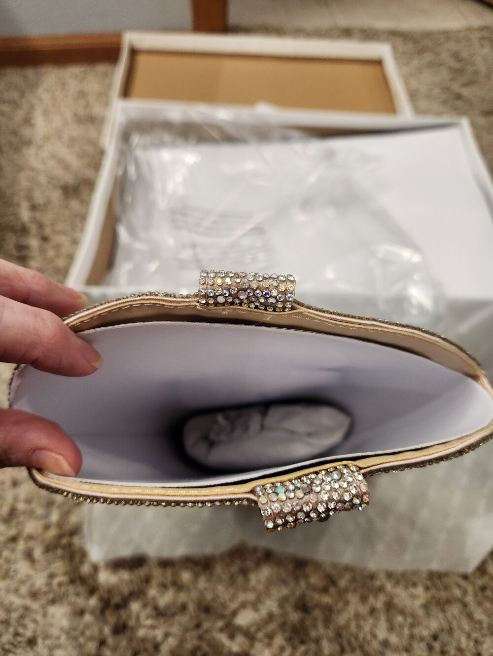 Betsey Johnson Crystal Embellished Dalas Cowgirl Boots - Size 6.5 NEW IN BOX - Picture 7 of 9
